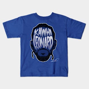 kawhi leonard player silhouette Kids T-Shirt